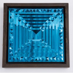 Small color square mirror blue