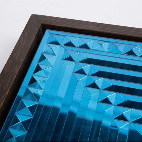 Small color square mirror blue