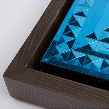 Small color square mirror blue